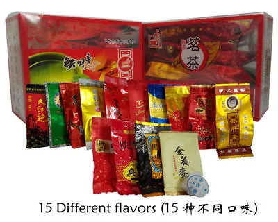 15 Different Flavors Tea Oolong PuEr Black Green Milk Oolong Ginseng Flower Tea • $6.21