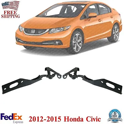 Set Of 2 Hood Hinges Left Driver & Right Passenger Side For 2012-15 Honda Civic • $23.50