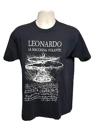 Leonardo De Vinci La Macchina Volantee Adult Medium Black TShirt • $15