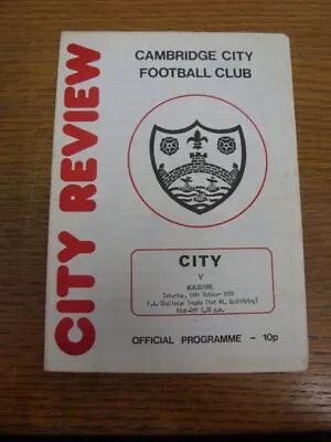 14/10/1978 Cambridge City V Wealdstone [FA Trophy] (Faint Foxing). Footy Progs I • £4.99