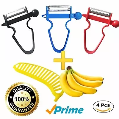 ComfoBee Magic Trio Peelers - Julienne Shred Slice Vegetables And Fruits - Pee • $10.97