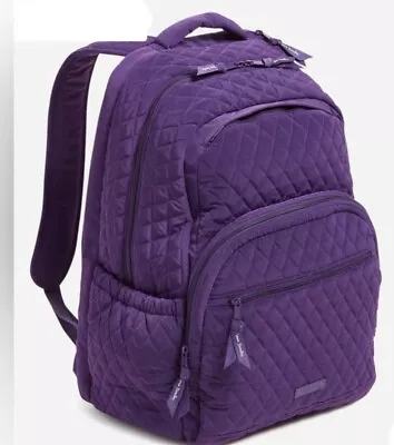 Vera Bradley Essential Large Backpack Elderberry Purple TCU $198 MSRP NEW W TAG • $89.99