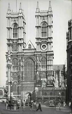 John Hinde Photo Postcard Westminster Abbey London Old Cars People Fabulous • $14.87