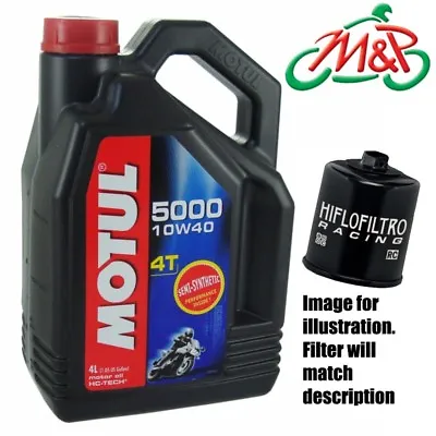 Kawasaki ZX-6R ZX600G2 1999 Motul 5000 10w40 | Hiflo Racing Oil Filter • £36.99