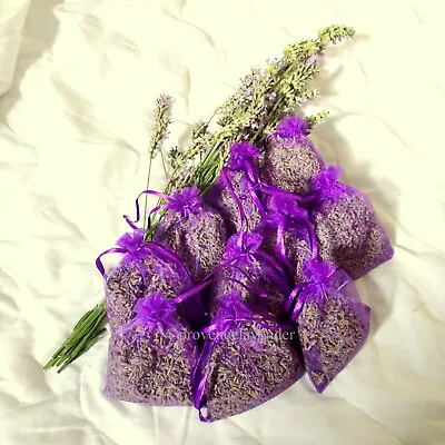  Lavender Organza Bags Pure Organic Provence Lavender 10x Bags Full 9 X 12 Cms  • £10