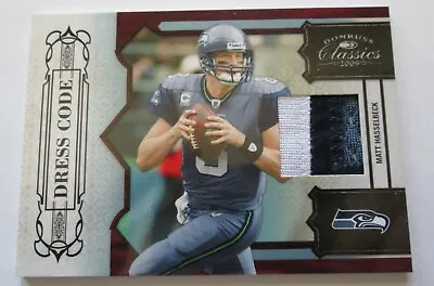 Matt Hasselbeck Classics Dress Code 3 Color Game Worn Jersey Patch Card #20/50 • $15