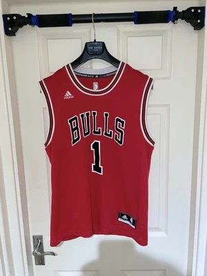 £10.50 • Buy ADIDAS NBA Chicago Bulls Jersey Size M Mens Red #1 ROSE NBA Vest Top GC