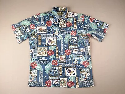 Reyn Spooner Mele Kalikimaka Hawaiian Shirt Adult Large Golden Anniversary • $55.90