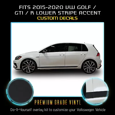 For 2015-2020 VW Golf GTI R MK7+ Lower Panel Door Stripes Graphic Trim - Matte • $27.10