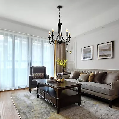 $42.75 • Buy Vintage Farmhouse Chandelier 5-Light Candle Pendant Lamp Lighting Fixture