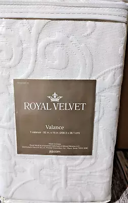 Royal Velvet Rod Pocket Straight Valance 82  X 15  Each. Cool White JCP NWT • $14.99