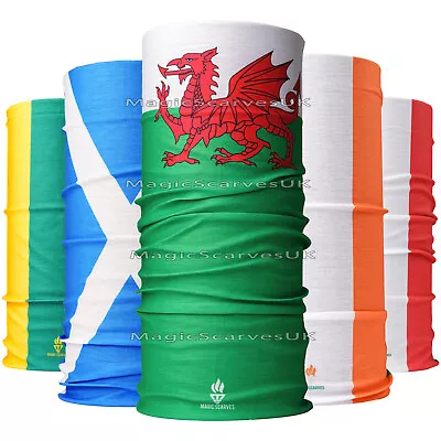 World Country Flag EU GB Wales Scottland Neck Tube Scarf Snood National Football • £3.99