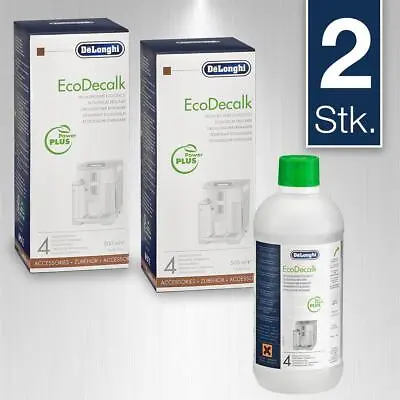 2x DeLonghi Descaler Ecodecalk DLSC500 Ser 3018 500ML Eco Decalk Coffee Machine • $65.65