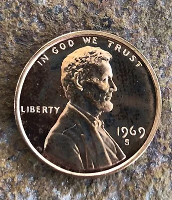 1969 S PROOF LINCOLN MEMORIAL CENT PENNY  Free Shipping  • $1