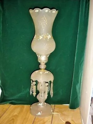 Moser Satin-frosted Glass Gothic Style Enamel Design Unusual Lamp • $299