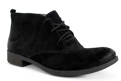 Miss Sixty Lavalle Black Suede Lace Up Ankle Boots Women's Shoe 37.5 NiB • $49.99