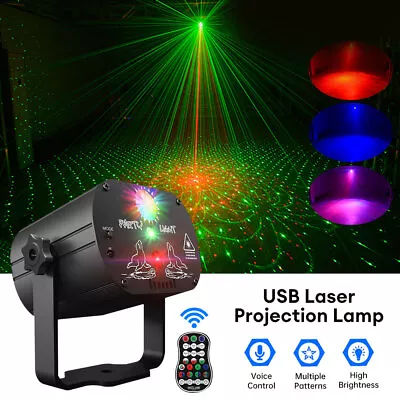 Mini Laser Projector Stage Lights LED RGB Disco Lighting Xmas Party KTV DJ Light • $29.99