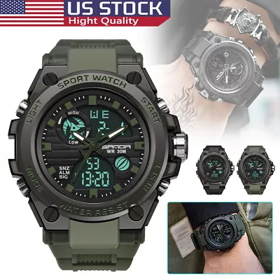 Military Watches For Men Waterproof Sports Tactical Men's  Digital Wrist Watches • $15.99