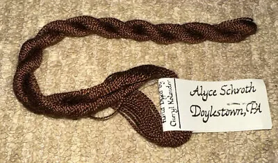 Vintage Alyce Schroth Hand Dyed Spun Silk 20yds Classic Brown Embroidery Floss • $9.97