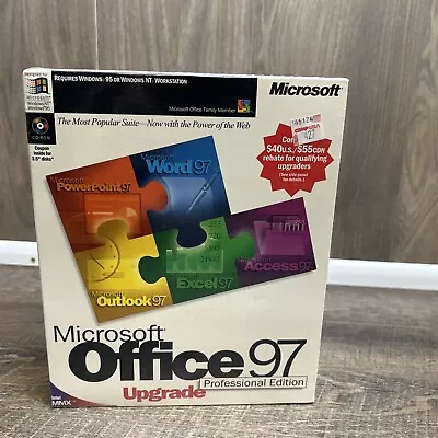 Microsoft Office 97 Professional Edition Upgrade SEALED COMPUSA Big Box • $19.99