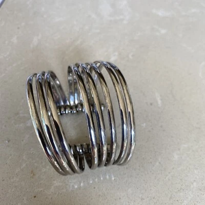 Kit Heath 925 STERLING SILVER Modernist Cuff Bangle Bracelet Approx 59 Grams • £58.75