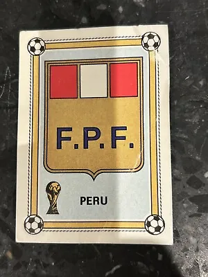 Panini World Cup Argentina 78 Unused Sticker - PERU Team Badge # 295 RARE • £8.99