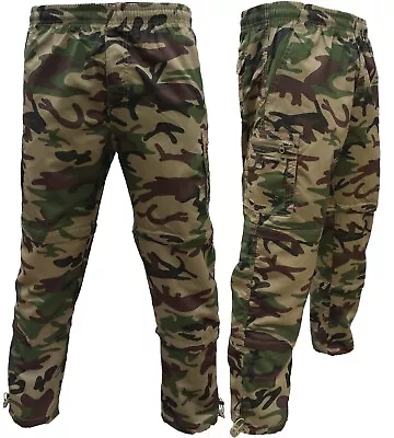 Mens 3 IN 1 Camouflage Combat Trousers Cargo Pants Shorts 3/4 Zip Off  S-XXL • £9.99