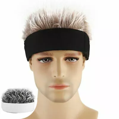 Short Wig Hat With Spiked Fake Hair Novelty Beanie Funny Mens Womens Cap • $9.67