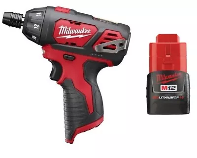 New Milwaukee M12 2401-20 1/4 Inch Cordless Hex Screwdriver & 48-11-2401 Battery • $70.99