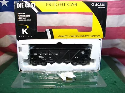 K-Line K6255-1091 Baltimore & Ohio 2-Bay Outside Braced Hopper W/Real Coal Load • $49.95