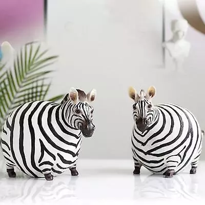 Cute Handmade Miniature Zebra Ornament Figurine Resin Toy • £23.64