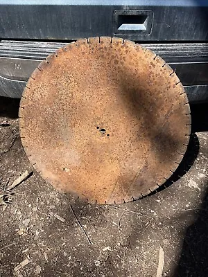 Vintage Large Rustic Circular Saw Concrete Blade • $50