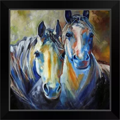 Kindred Souls Equine Black Framed Wall Art Print Horse Home Decor • $64.99