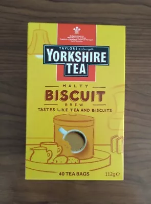 2 Packs Of 40 Taylors Of Harrogate Yorkshire Tea Bags - MALTY BISCUIT BREW - NEW • $39.50