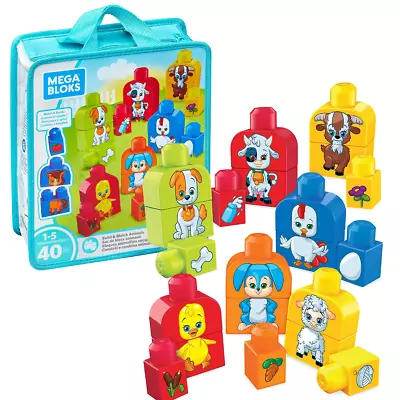 Fisher Price Mega Bloks Build And Match Animals Playset 1-5 Years  • £16.99