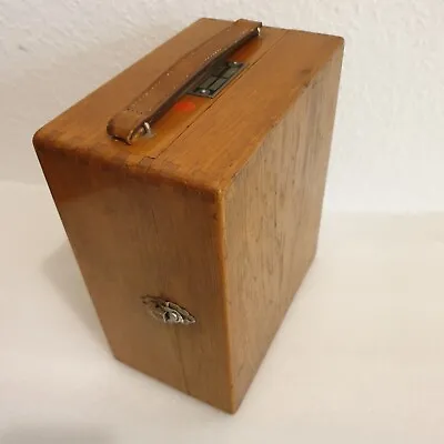 Vintage Wooden Box From A Measuring Instrument Tube Microphone • $49