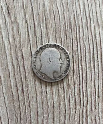 1902 Edward VII Sixpence Silver Coin • £20