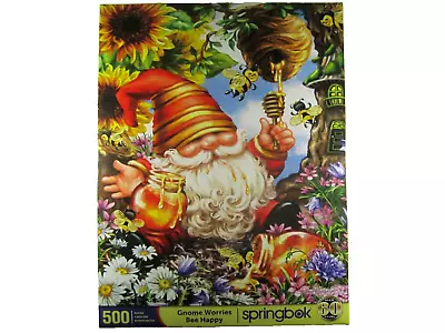 Springbok 500 Piece Jigsaw Puzzle - Gnome Worries Bee Happy - 2022   Complete • $21.97