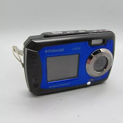 Polaroid Digital Camera IE090 18.0MP Underwater Selfie Screen Blue Tested • £54.99