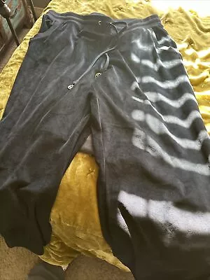 Michael Kors Women's Black Soft Velvet Velour Lounge Pants WIDE Leg XLarge  NWT • $20