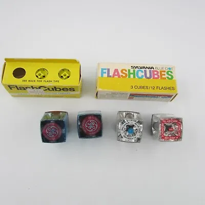 Lot Of 9 Vintage Flash Cubes - GE - Sylvania Blue Dot • $20