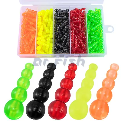 250pcs Fishing Stacked Beads Walleye Rig Spinner Making Tackle Trout 0.71in • $14.89