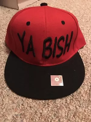 Used Mens Adult Unisex Ya Bish Snapback Cap Hat Red Black Leader Generation Loga • $14.99