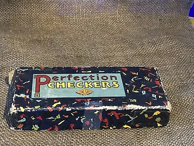 Vintage Halsam Perfection Checkers Wood Checkers In Box • $16.95