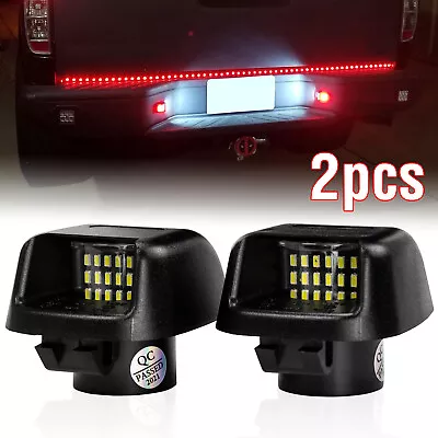 2x For Nissan Navara D40 Lamp Frontier License Number Plate Light Rear Bumper • $19.33