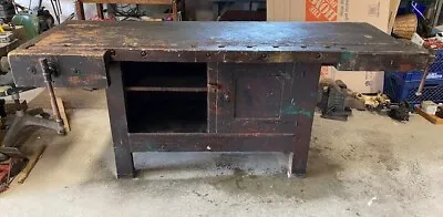 Antique Cabinet Maker Carpenter Woodworking Work Bench • $999.99
