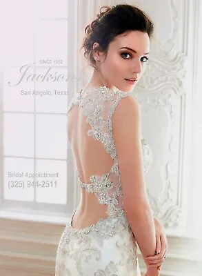 $1699 💕 Maggie Sottero Jade 6 Regal Lace Beads Open Back Fit Flare Bridal Gown • $594.65