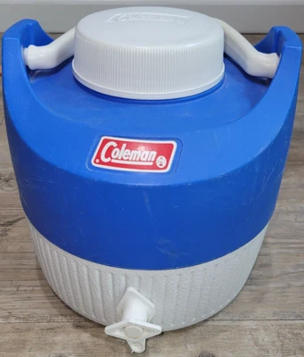 $20 • Buy Vintage 1977 Coleman Camping 1 Gallon Blue Picnic Water Cooler Jug