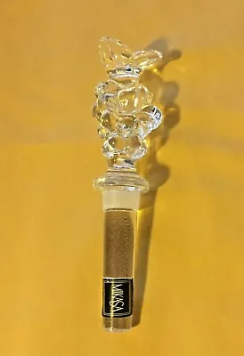 Mikasa Diamond Fire Grape Cluster Wine Bottle Stopper Crystal Glass • $15