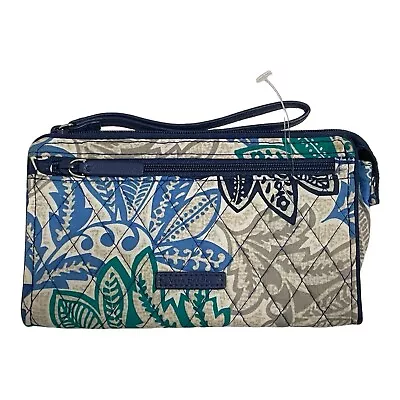 Vera Bradley Bandana Swirl Paisley Wallet Wristlet Card Slots Zip Coin Purse • $13.99